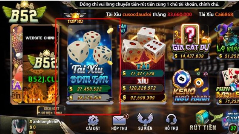 Tài Xỉu Bom Tấn B52club - Thoải Mái Trải Nghiệm Cá Cược Hấp Dẫn 1 Tổng quan về game tài xỉu bom tấn B52